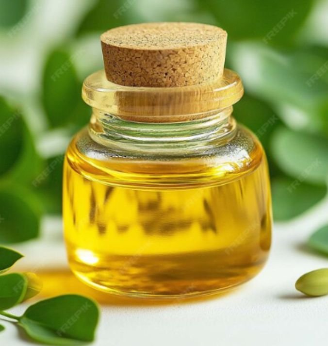 A bottle of moringa oil