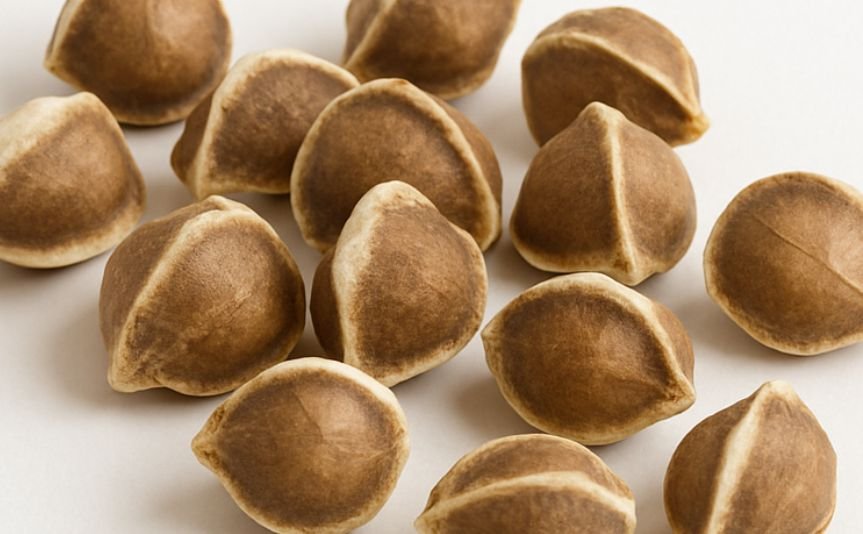 Mature dry moringa seeds