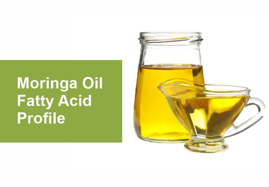Glasses of Moringa Oil, depicting the Fatty Acid Profile