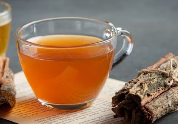 A glass of tamarind bark tea