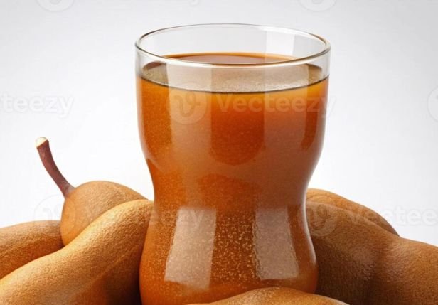 A glass of tamarind pod/fruit tea