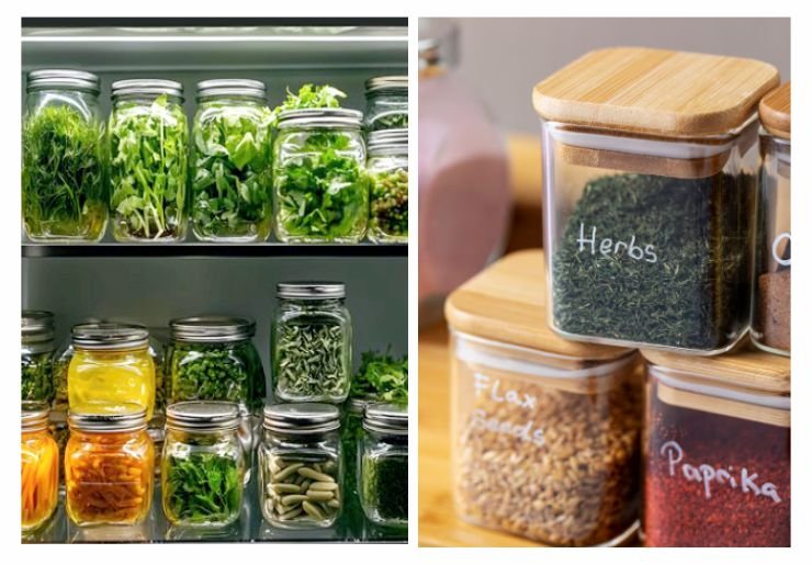 Fresh and dry herbs storage